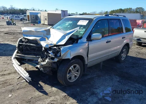 2005 Honda Pilot Ex-L из США, поврежденный, VIN 5FNYF18565B054483